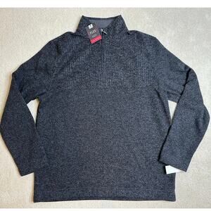 VanHeusen: NWT Gray Quarter Zip Ribbed Sweater